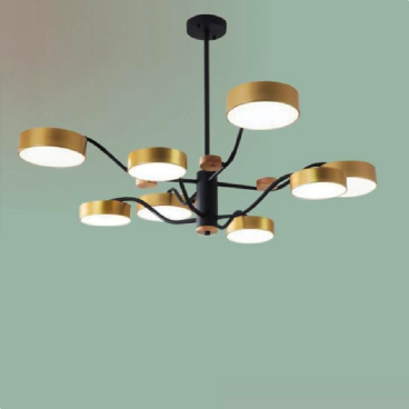 HF - TL 8702/8: Đèn chùm LED 8 bóng - KT: Ø1050mm x H250mm - Đèn LED 112W đổi 3 màu