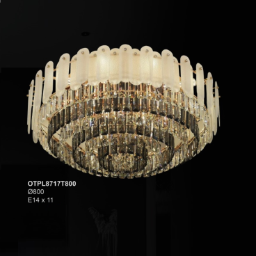 OTPL8717T800: Đèn áp trần Phale - KT: Ø800mm - Đèn E14 x 11 bóng