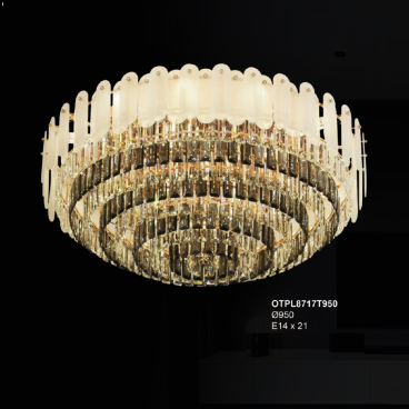 OTPL8717T950: Đèn áp trần Phale - KT: Ø950mm - Đèn E14 x 21 bóng