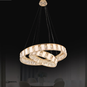 35 - THD876T2: Đèn thả 2 vòng LED Phale - KT: Ø(500+800)mm - Đèn LED đổi 3 màu