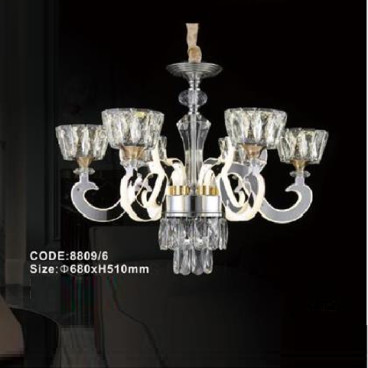CODE: 8809/6: Đèn chùm LED 6 tay - KT: Ø680mm  x H510mm - Đèn LED