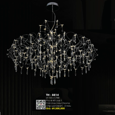 TH - 8814: Đèn thả LED Phale  - KT: Ø1100mm x H700mm - Đèn LED đổi 3 màu
