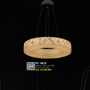 TH - 8818: Đèn thả LED Phale - KT: Ø600mm x H100mm - Đèn LED đổi 3 màu