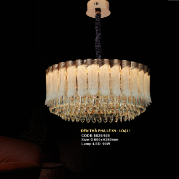 CODE: 8829/600: Đèn thả Phale - KT: Ø600mm x H280mm - Đèn LED 90W
