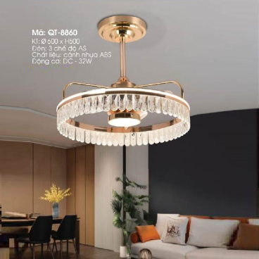 QT - 8860: Quạt trần đèn LED