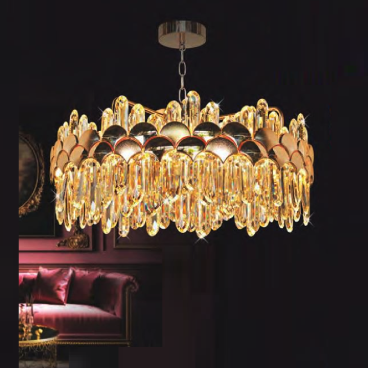 NC 8868A: Đèn thả Phale - KT: Ø600mm x H300mm + 500mm - Đèn LED ánh sáng vàng