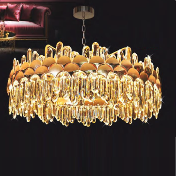 NC 8868B: Đèn thả Phale - KT: Ø800mm x H300mm + 500mm - Đèn LED ánh sáng vàng