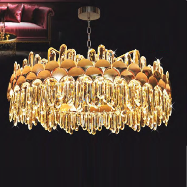 NC 8868B: Đèn thả Phale - KT: Ø800mm x H300mm + 500mm - Đèn LED ánh sáng vàng