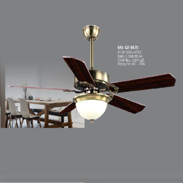 QT- 8870: Quạt trần đèn