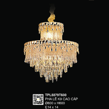TPL8879T600: Đèn thả Phale  - KT: Ø600mm x H600mm - Bóng đèn E14 x14 bóng
