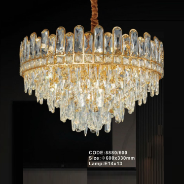 CODE: 8880/600: Đèn thả Phale - KT: Ø600mm x H330mm - Đèn E14 x 13 bóng