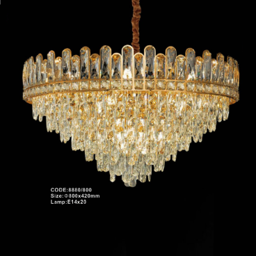 CODE: 8880/800: Đèn thả Phale - KT: Ø800mm x H420mm - Đèn E14 x 20 bóng