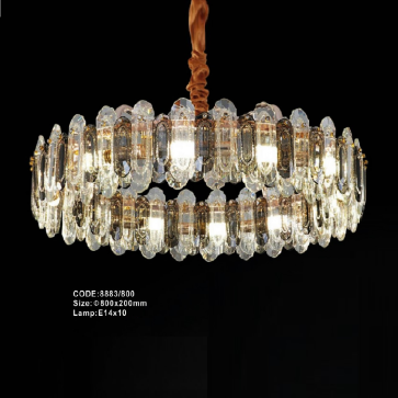 CODE: 8883/800: Đèn thả Phale - KT: Ø800mm x H200mm - Đèn E14 x 10 bóng