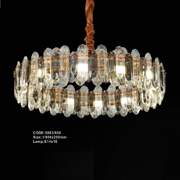 CODE: 8883/800: Đèn thả Phale - KT: Ø800mm x H200mm - Đèn E14 x 10 bóng