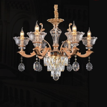 35 - DC891T6: Đèn chùm nến Phale 6 tay - KT: Ø700mm x H550mm - Bóng đèn nến E14 x 8 bóng