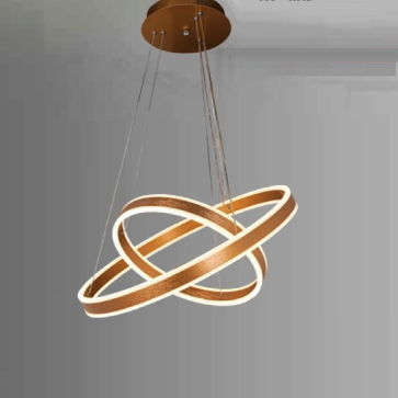 TH - 895: Đèn thả 2 vòng LED - KT: Ø(400+600)mm - Đèn LED đổi 3 màu