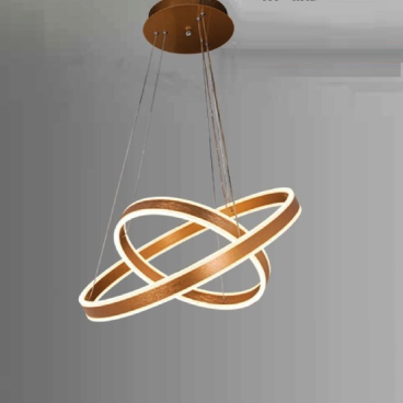 TH - 895: Đèn thả 2 vòng LED - KT: Ø(400+600)mm - Đèn LED đổi 3 màu