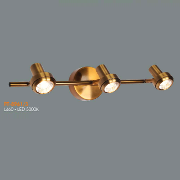 VE - PT - 8961/3: Đèn rọi tranh/gương 3 bóng - KT: L460mm - Đèn LED ánh sáng vàng 3000K