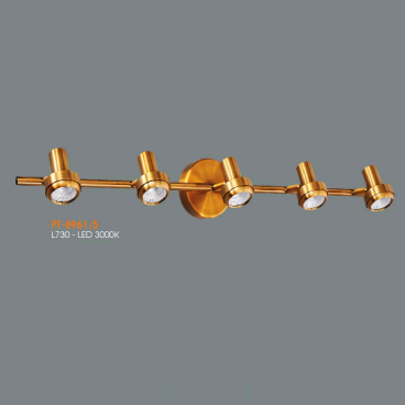 VE - PT - 8961/5: Đèn rọi tranh/gương 5 bóng - KT: L730mm - Đèn LED ánh sáng vàng 3000K