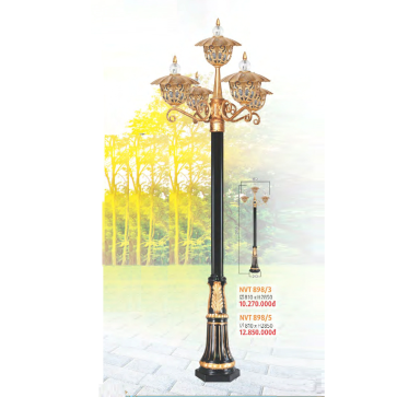 NVT 898/5: Đèn trụ sân vườn hợp kim 5 tay