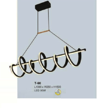E - T - 90: Đèn thả ngang LED - KT: L1000mm x W250mm x H1500mm - Đèn LED 96W - Ánh sáng đổi 3 màu