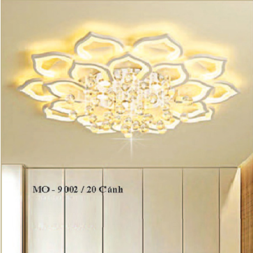 MO - 9002/20 cánh: Đèn áp trần LED, hạt Phale 20 cánh - KT: Ø900mm x H200mm - Đèn LED  đổi 3 màu