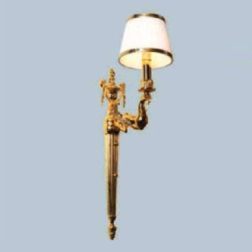 E- VD - 905: Đèn gắn tường đồng xi vàng - KT: L120mm x H500mm - Đèn E14 x 1 bóng