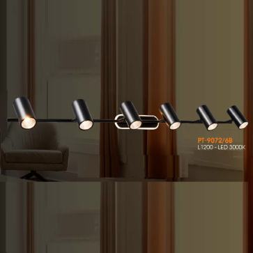 VE - PT - 9072/6B: Đèn rọi tranh/rọi gương 6 bóng - KT: L1200mm - Đèn LED ánh sáng vàng 3000K