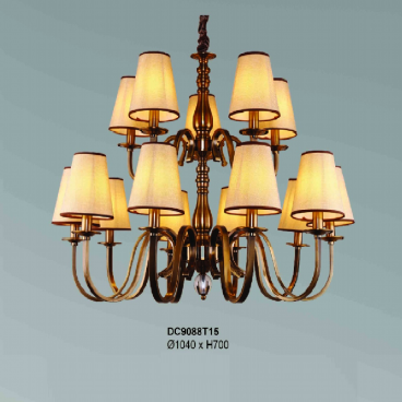 35 - DC9088T15:  Đèn chùm 15 tay - KT: Ø1040mm x H800mm - Bóng đèn E14 x 15 bóng
