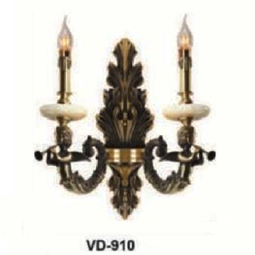 E - VD - 910: Đèn gắn tường đồng đôi - KT:  L420mm x H510mm - Đèn E14 x 2 bóng