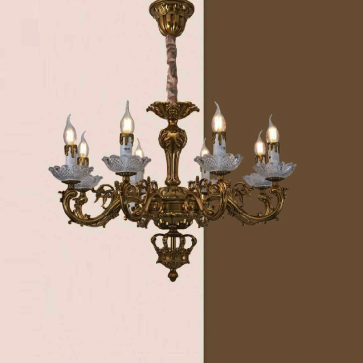 35 - DC9116T8:  Đèn chùm nến 8 tay - KT: Ø700mm x H430mm - Bóng đèn nến E14 x 8 bóng