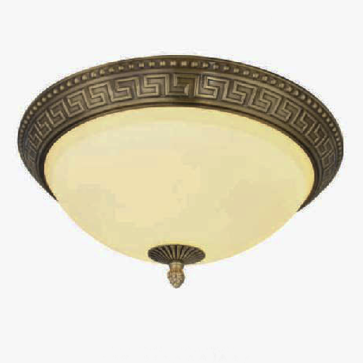 AN - MĐ-X0092/300: Đèn ốp trần đồng chao đá - KT: Ø300mm x H160mm - Đèn LED ánh sáng đổi 3 màu