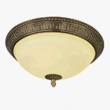 AN - MĐ-X0092/300: Đèn ốp trần đồng chao đá - KT: Ø300mm x H160mm - Đèn LED ánh sáng đổi 3 màu