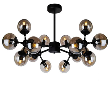 VE - T - 9283/16: Đèn chùm chao quả bi màu trà - KT: L1000mm - Đèn chân E27 x 16 bóng