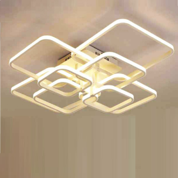 MO -  931E - 18: Đèn áp trần LED  8 cánh - KT:  L850mm x W650mm x H200mm - Đèn LED đổi 3 màu