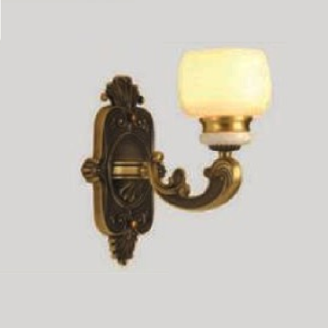 E - VD - 935: Đèn gắn tường đồng, chao đá 1 bóng - KT: L150mm x W280mm x H300mm - Bóng đèn E27 x 1 bóng