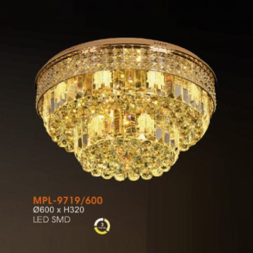 VE - MPL- 9719/600: Đèn áp trần Phale LED - KT: Ø600mm x H320mm - Đèn LED SMD đổi 3 màu - Remote