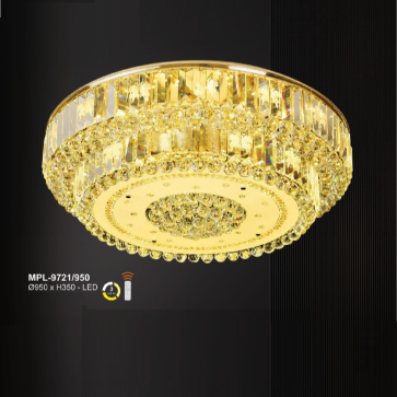 A - MPL - 9721/950: Đèn áp trần LED Phale - KT: Ø950mm x H350mm - Đèn LED đổi 3 màu