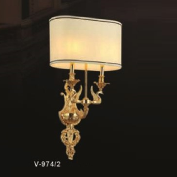 E - V - 974/2: Đèn gắn tường đôi - KT: L430mm x W180mm x H780mm - Bóng đèn E14 x 2 bóng