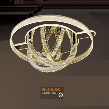 V - MPL - 9740/1000: Đèn áp trần LED Phale - KT: Ø1000mm x H300mm - Đèn LED đổi 3 màu