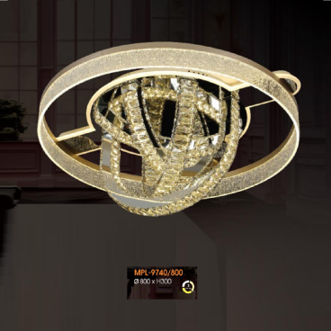 V - MPL - 9740/800: Đèn áp trần LED Phale - KT: Ø800mm x H300mm - Đèn LED đổi 3 màu