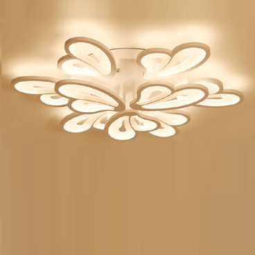 MO - 980/9 : Đàn áp trần LED, 9 cánh - KT:  Ø700mm x H130mm - Đèn LED đổi 3 màu