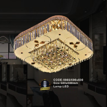 CODE: 9866/600x600: Đèn áp trần vuông Phale - KT: L600mm x W600mm -  Đèn LED đổi 3 màu