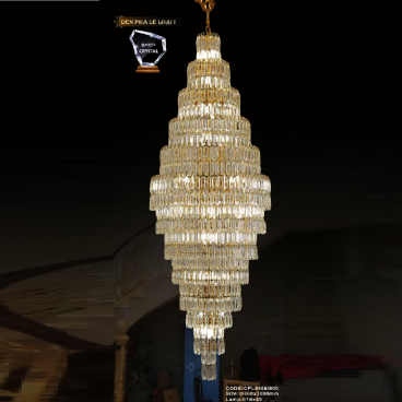 CODE: CPL9866/800: Đèn thả Phale - KT: Ø800mm x H3000mm - Đèn chân E14 x 45 bóng