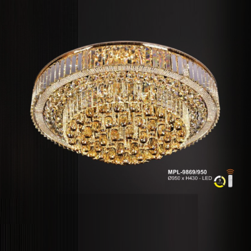A - MPL - 9869/950: Đèn áp trần LED Phale - KT: Ø950mm x H430mm - Đèn LED đổi 3 màu