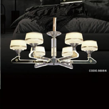 CODE: 9885/6: Đèn chùm LED 6 tay - KT: Ø680 mm  x H400mm - Đèn LED