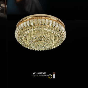 A - MPL - 9897/950: Đèn áp trần LED Phale - KT: Ø950mm x H360mm - Đèn LED đổi 3 màu