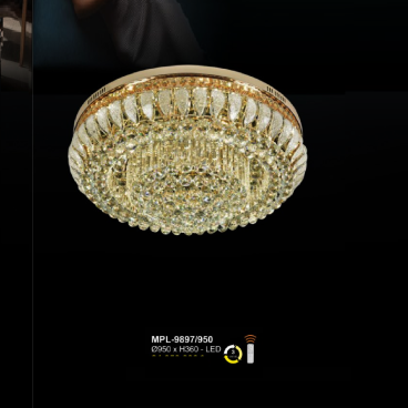 A - MPL - 9897/950: Đèn áp trần LED Phale - KT: Ø950mm x H360mm - Đèn LED đổi 3 màu