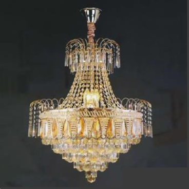 E - CFL - 99:  Đèn chùm Phale - KT: Ø600mm x H800mm - 75 hạt Phale K9 - Bóng đèn chân E14 x 16 bóng