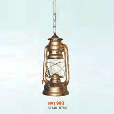 NV - NVT 990 : Đèn thả dầu  - KT: Ø140mm  x H780mm  - Đèn E27 x 1 bóng